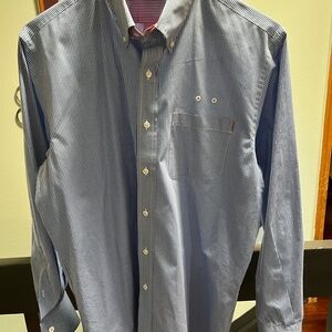Classic Blue Gingham Men's Shirt #133